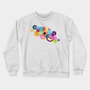 Imogen's Picture: a Patterned Spirograph Collage Crewneck Sweatshirt